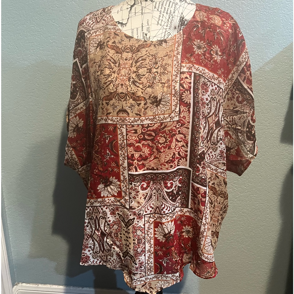 Patch Work, Floral Blouse.